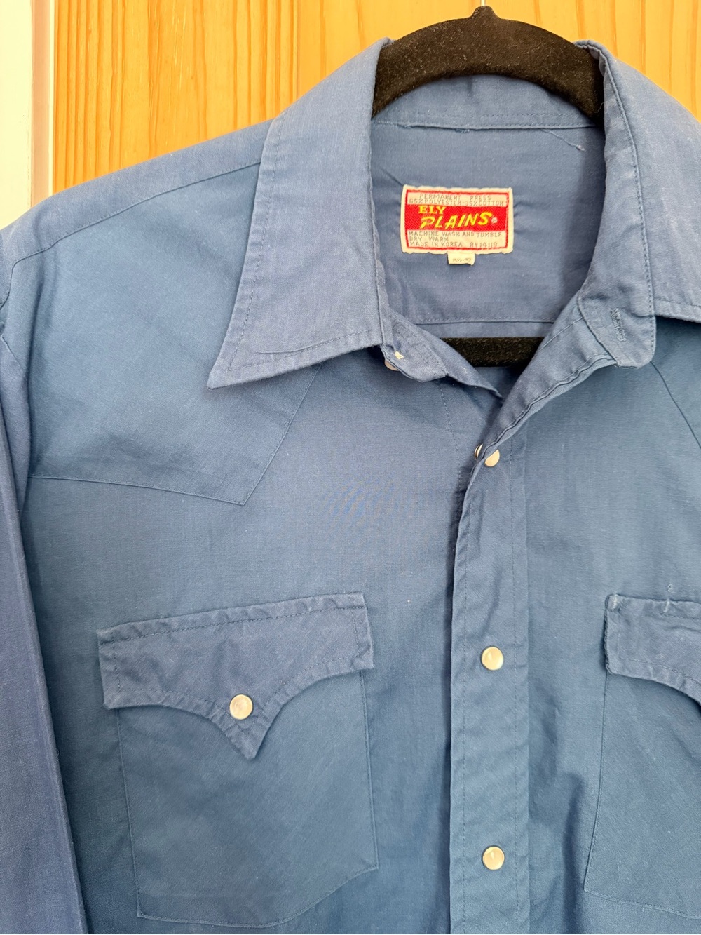 Men’s Ely Plains Navy Western Button-Down Shirt